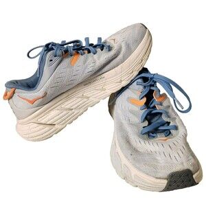 Hoka Gaviota 4 Women 8.5‎ B Blue Orange Stability Running Shoes 1123199 READ